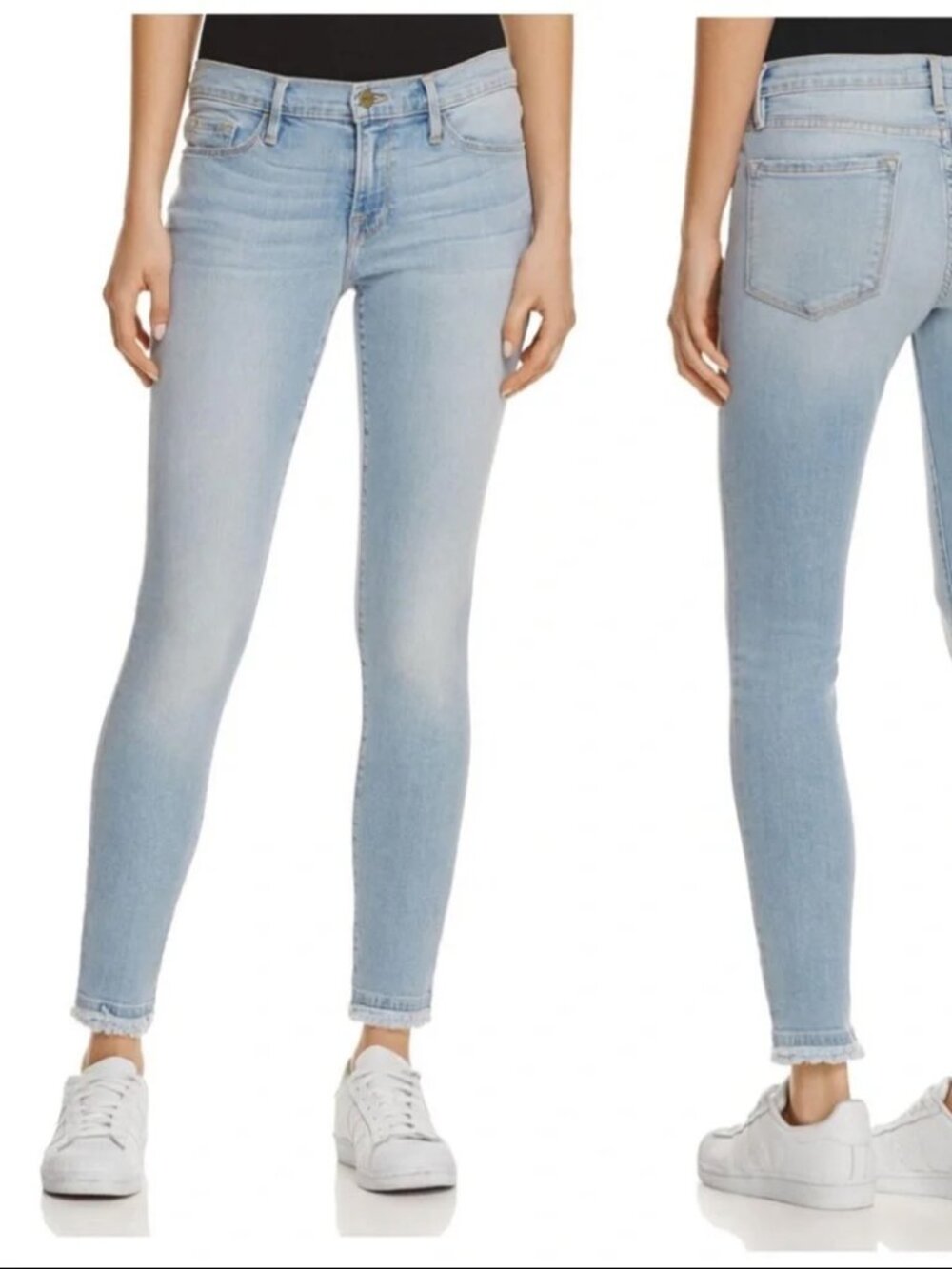 FRAME Le Skinny De Jeanne crop jeans - light wash